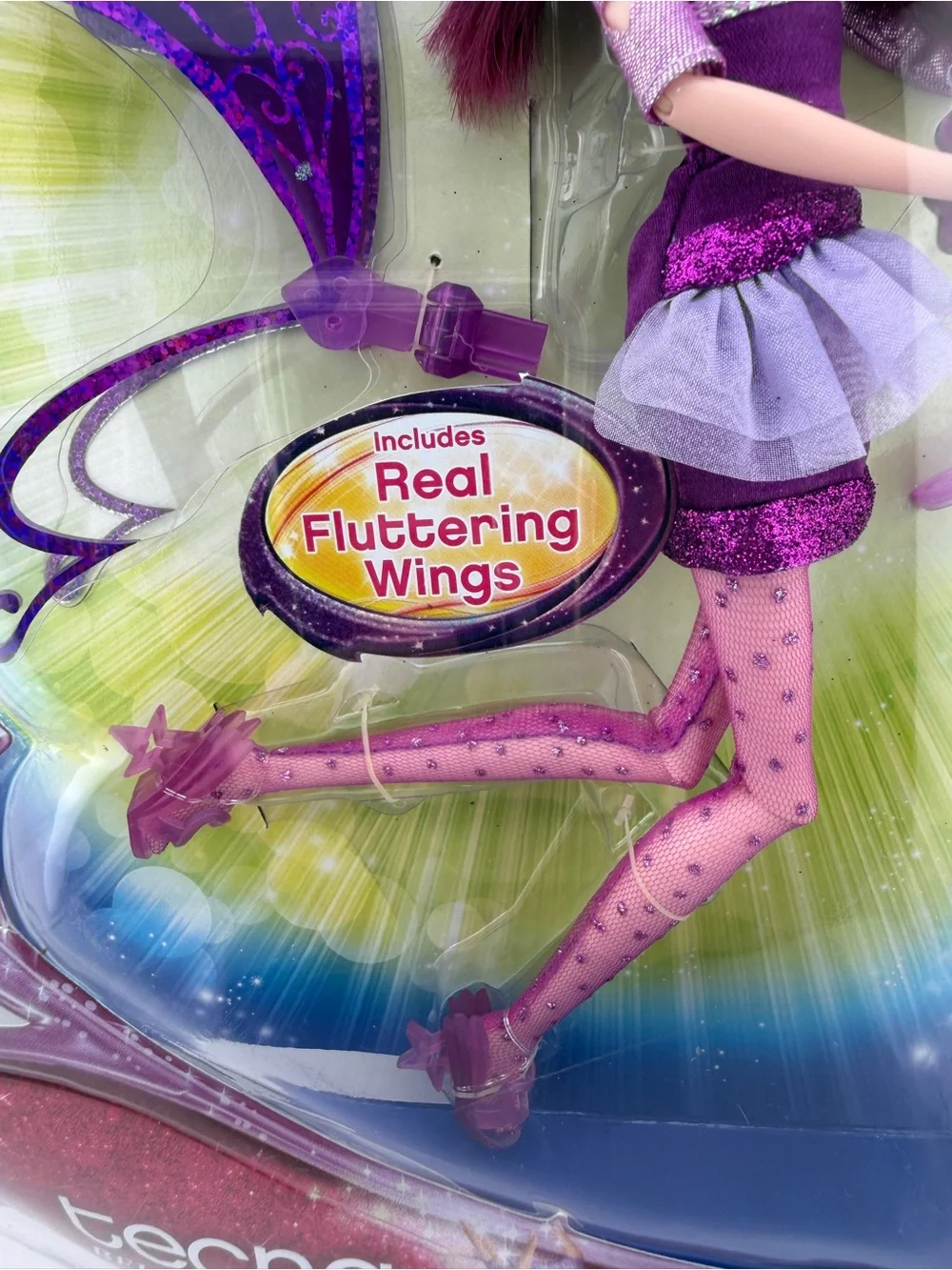 Winx Club Tecna BELIEVIX Fluttering Wings Fairy Doll Jakks Pacific Sealed 2014
